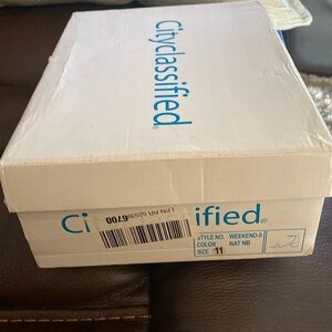 Heels - chunky block heels with wrap strap.  Never worn!